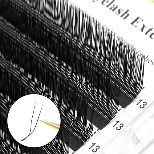 Imagen 2 del producto XIUSUZAKI L/LU/M Curl en forma de U YY 3D 4D 5D W extensiones de pestañas U/W extensión de pestañas visón prefabricado volumen Fans pestañas postizas