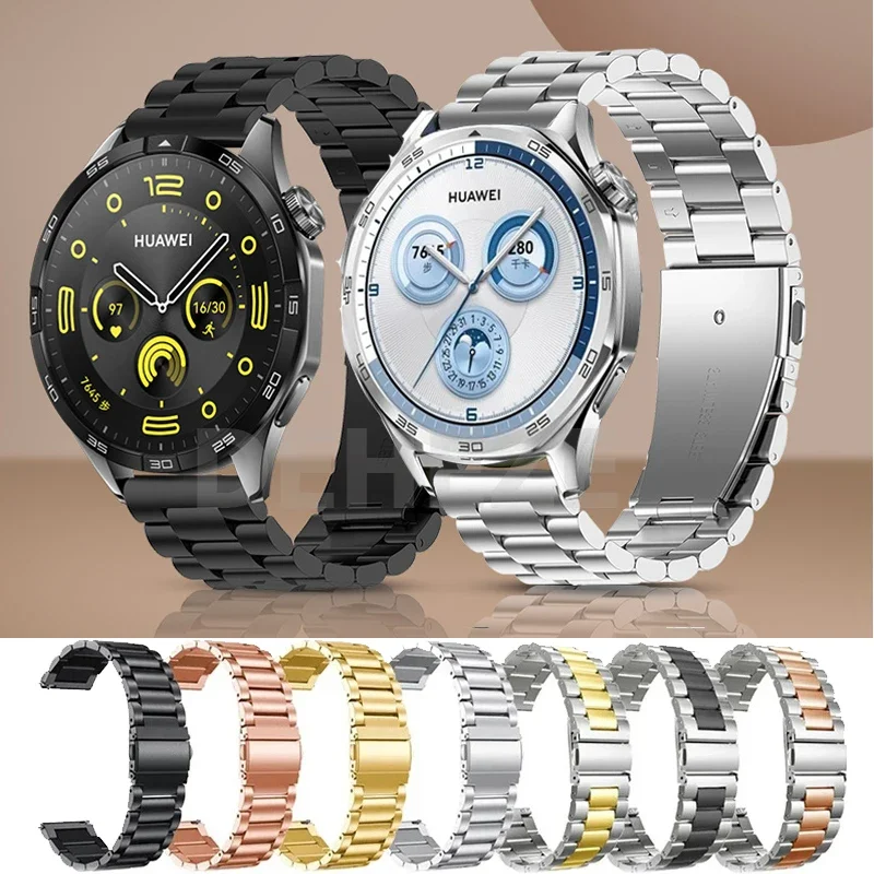 สายสแตนเลสสําหรับนาฬิกา Huawei GT5 GT5Pro 46 มม.สร้อยข้อมือโลหะสําหรับ Huawei Watch 5 4 3Pro GT2 3 4 46 มม.GT2e