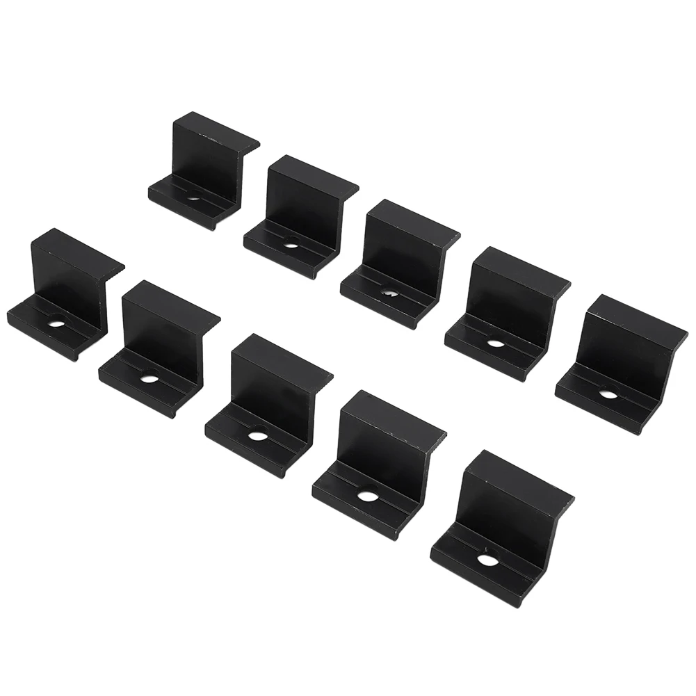 

Brand New High Quality Useful Durable End Clamp 10Pcs Spare Parts Black PV Racking Replacement 30mm/32mm/35mm/40mm