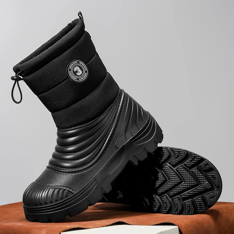 أحذية الثلوج الرجالية في الهواء الطلق مريح بطانة الصوف أحذية رجالية دافئة خفيفة في الهواء الطلق أحذية رجالي قصيرة أفخم أحذية رجالية حجم كبير 51 #5