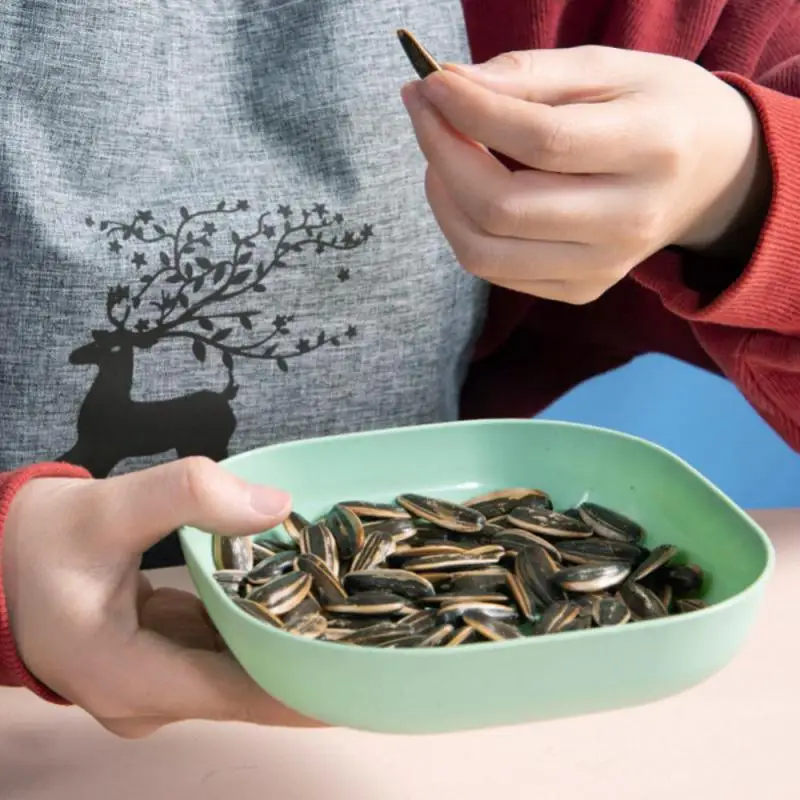 Multi-Function Spit Bone Dish Household Food Grade Plastic Snack Fruit Tray Round Square Dining Table Garbage Plate