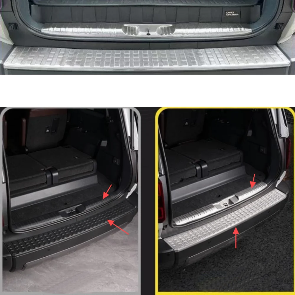 Fos 2024 Toyota Land Cruiser 250 Prado LC250 Rear Bumper Luggage Stainless Steel Full Protective Plate