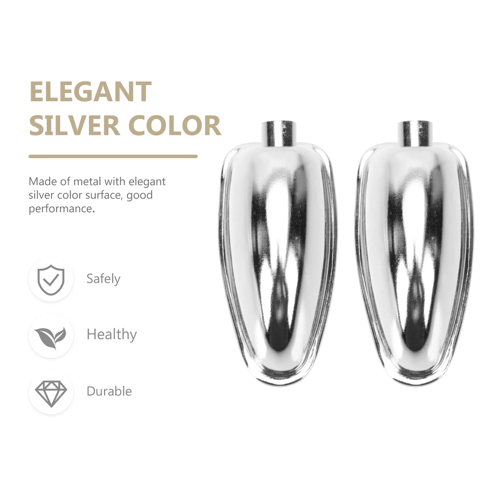 

2Sets Drum Ear Parts Silver Metal Snare Drum Lugs Practical Replacement Durable Instrument Supplies Instrument Supplies