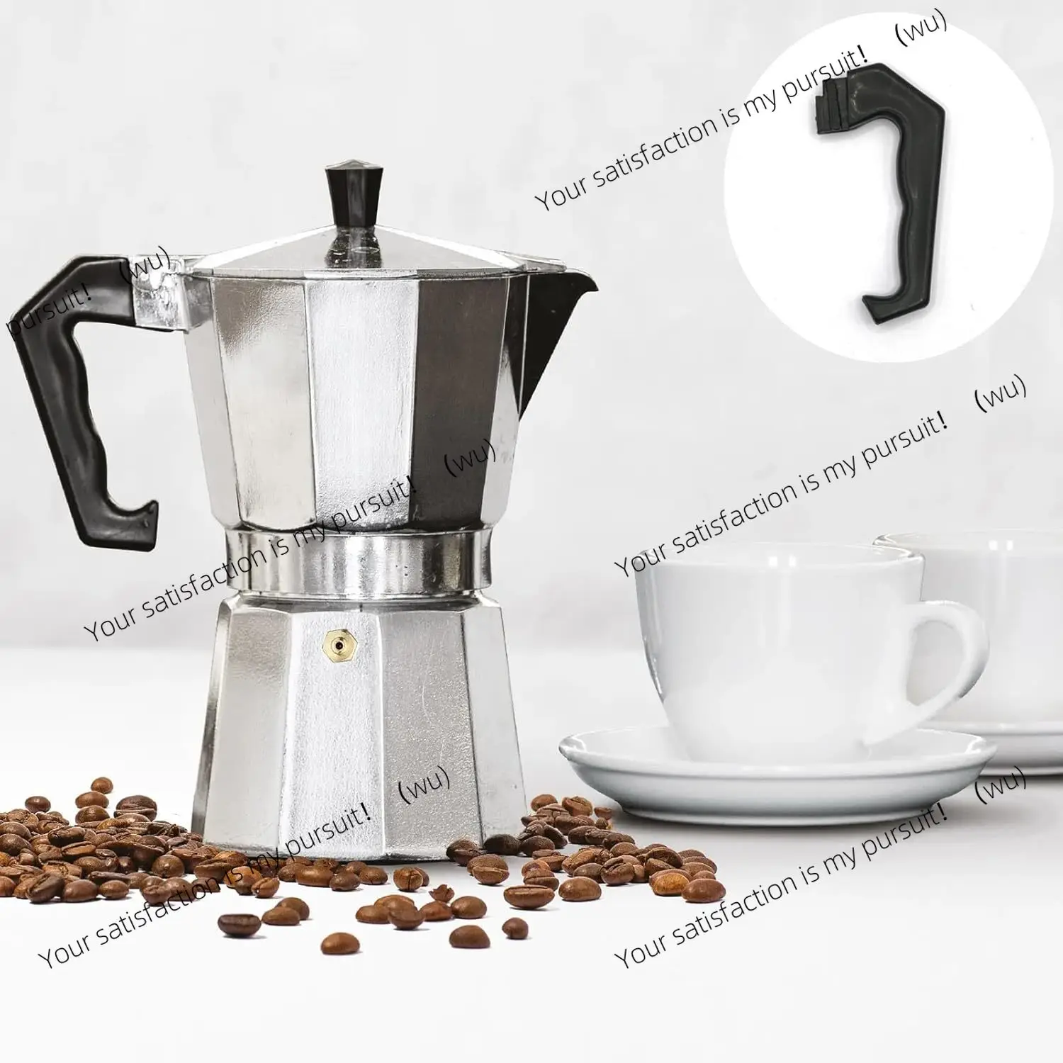 Coffee Pot Handle Replacement For Moka Stove Pot PP Handle Replacement Parts 1/3/6/9/12 Cup Coffee Accessories