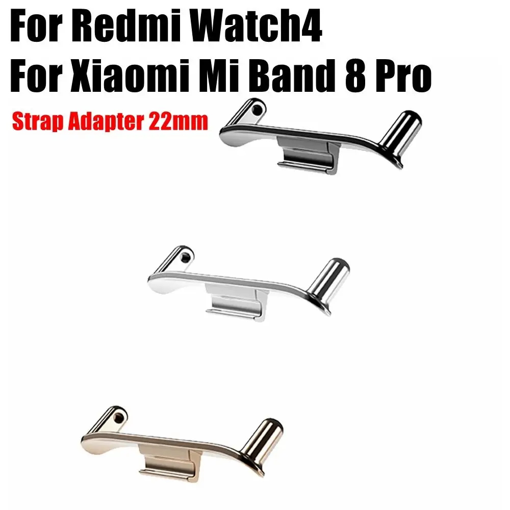 1Pair Metal Strap Adapter Wristband 22MM Watchband Connector Watchband Smart Watch for Redmi Watch4/Xiaomi Mi Band 8 Pro