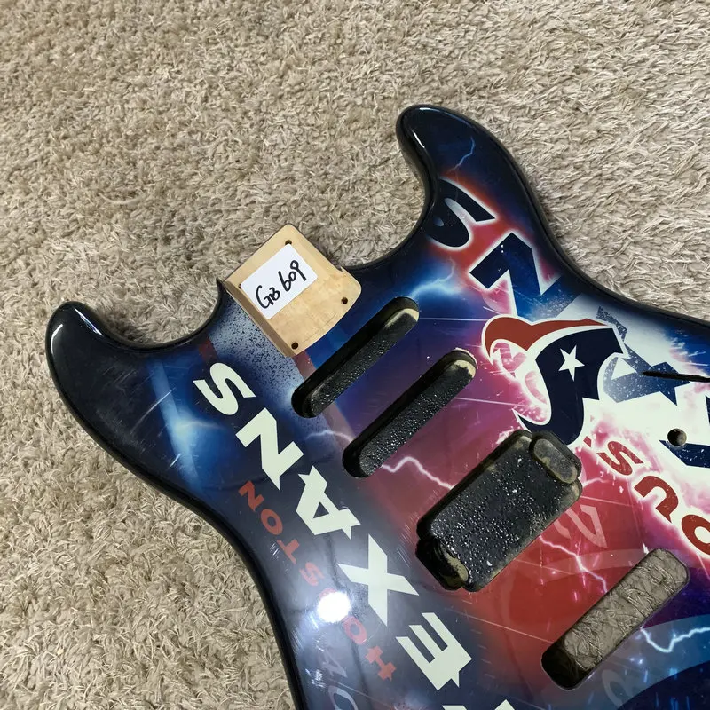 Custom Order Transfer Paintting  Electric Guitar Body SSH Pickups  Tremolo Model DIY Guitar Parts Replace Accessories  GB609