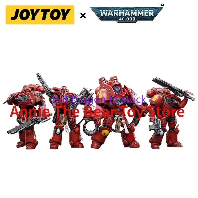 JOYTOY 1/18 Action Figure (4PCS/SET) Blood Angels Anime Collection Military Model