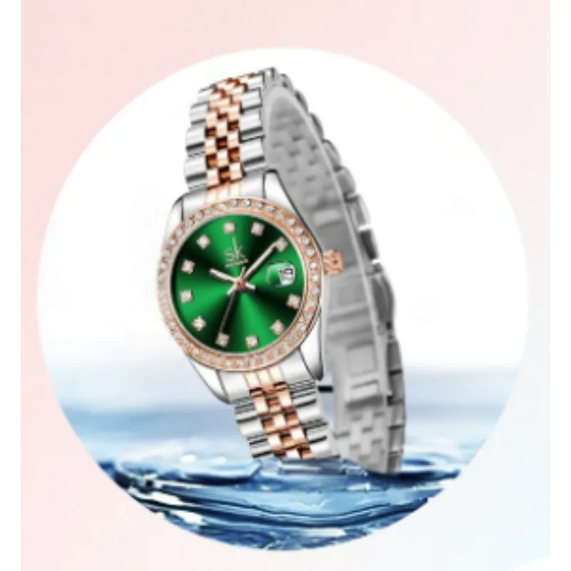 Adornlink 2026 Fashionable Women's Watch, Light Luxury Steel Strip, Waterproof Diamond Inlaid Quartz Watch, Exquisite Clock Gift