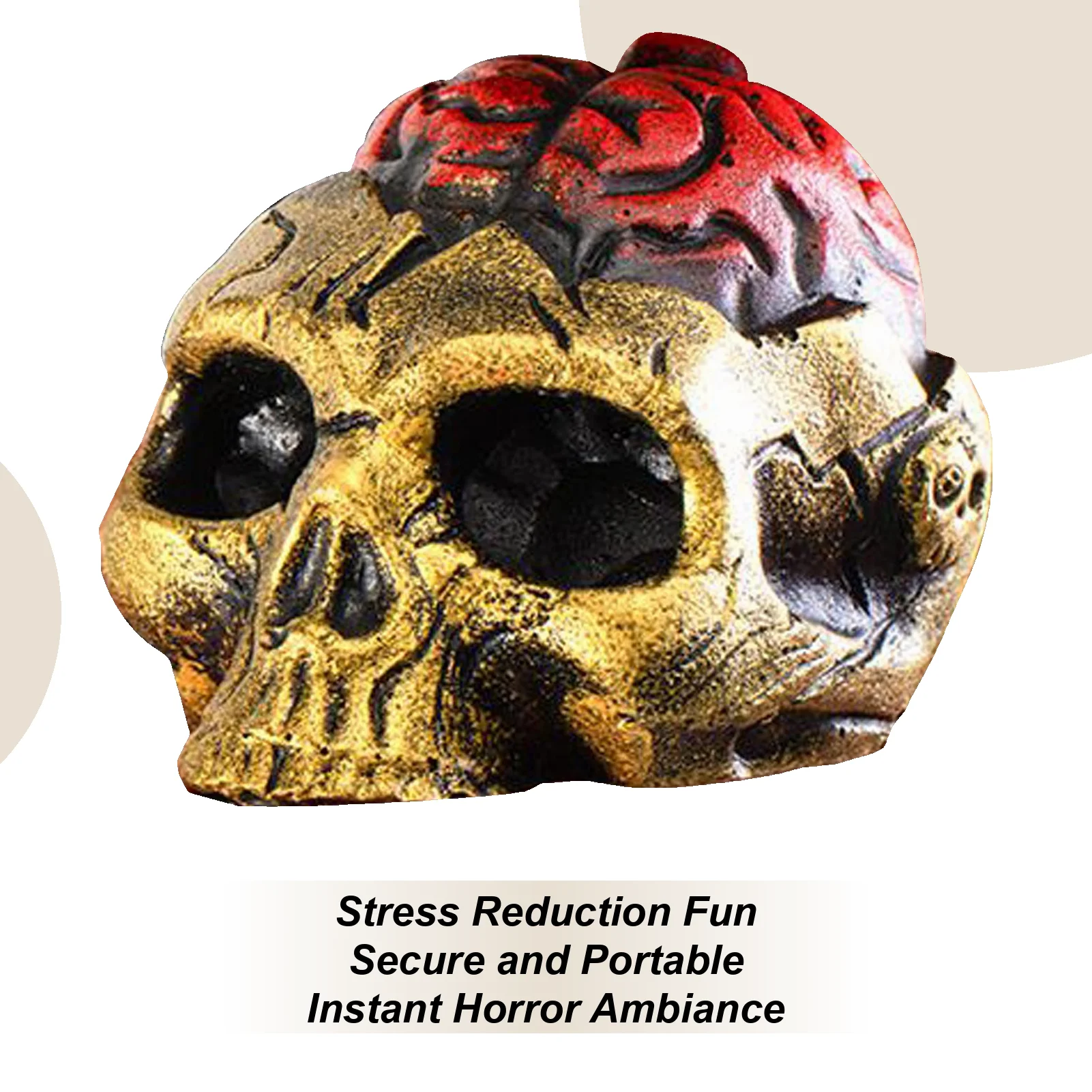 Death Whistle Halloween Whistle Scary Brain Design Prank Warning Tool for Youth Photo Prop Camping Hiking Nighttime HauntedHouse