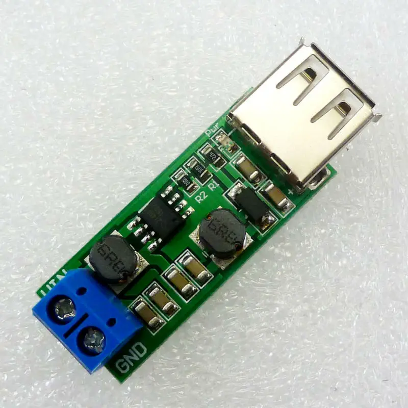 2X 5W auto boost-buck DC DC converter Voltage regulator Module 3V 3.3V 3.7V 4.5V 6V to 5V USB for Solar Phone Charging