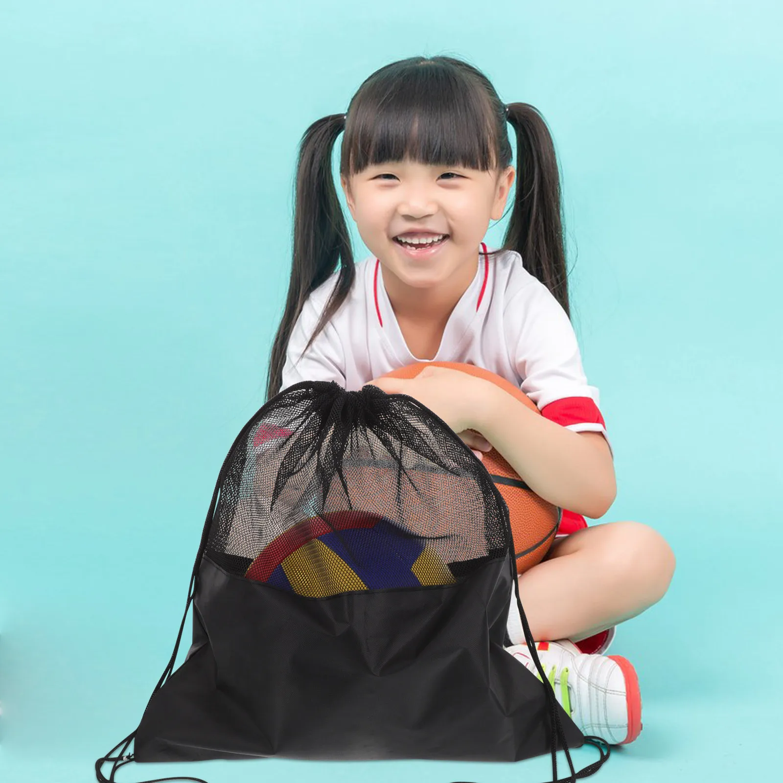 Oxford Cloth Motorcycle Storage Bag Drawstring Closure Multi Functional Carrier for Basketball Football Tennis