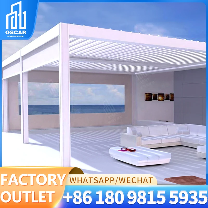 Anlike Modern Garden Buildings Smart Bioclimatic Louvered Motorized Aluminium Pavilion Pergolas And Gazebos Outdoor