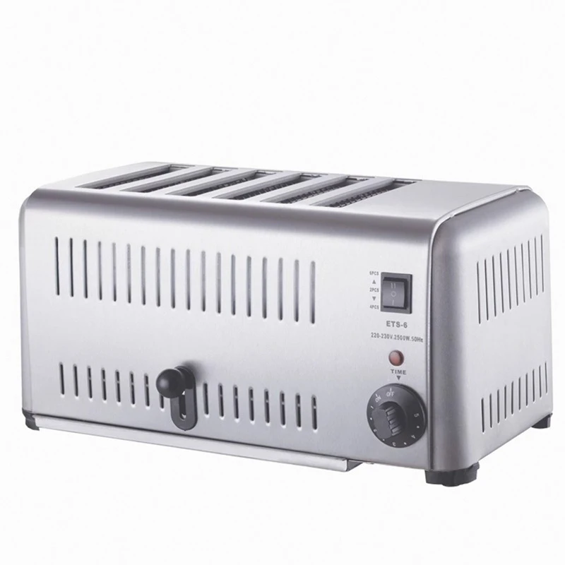 Commercial Toaster 4/6 Slice Sandwich Maker Panini Press Waffle Iron Breakfast Machine