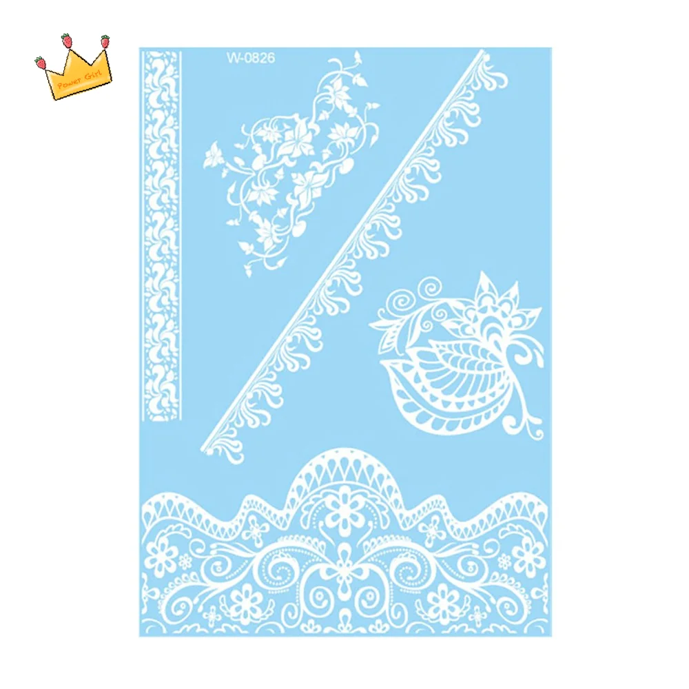 

Water Transfer Decals Henna Tattoo Stickers Fake India Mehndi Flower Henna Temporary Tattoo Waterproof Instant Body Art Sticker