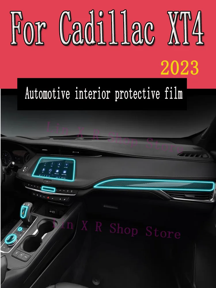 

For Cadillac XT4 2023 Car Gearbox Panel Film Dashboard Protective Sticker Interior Screen Anti-Scratch Accessories