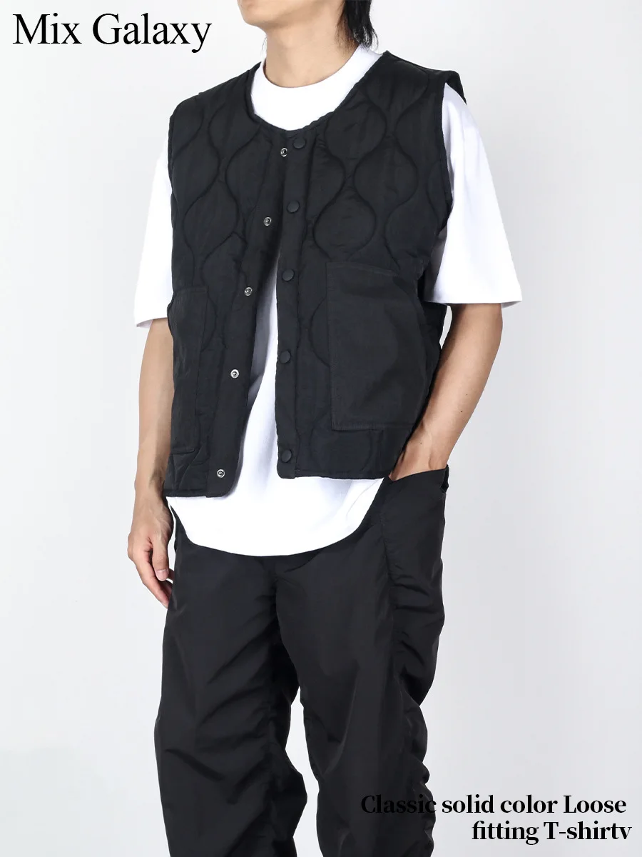 

MIX Мужской стеганый жилет в японском стиле, рабочая одежда, модная хлопковая куртка в уличном стиле в стиле ретро на осень