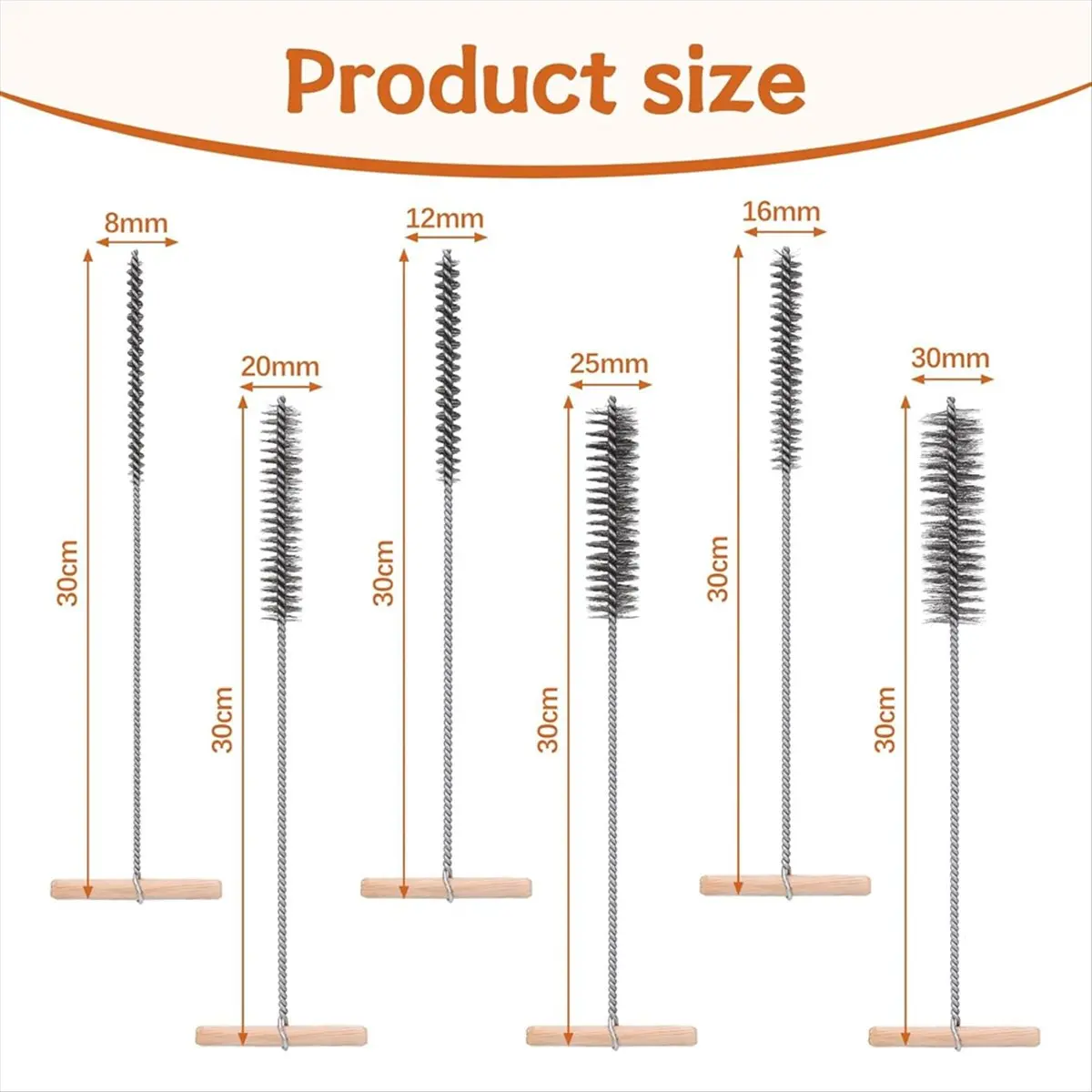[NEW LIST] Drill Hole Brush Set 8/12/16/20/25/30mm Cleaning Brush Stainless Steel Hole Brushes Cleaning Brush for Hammer Drills