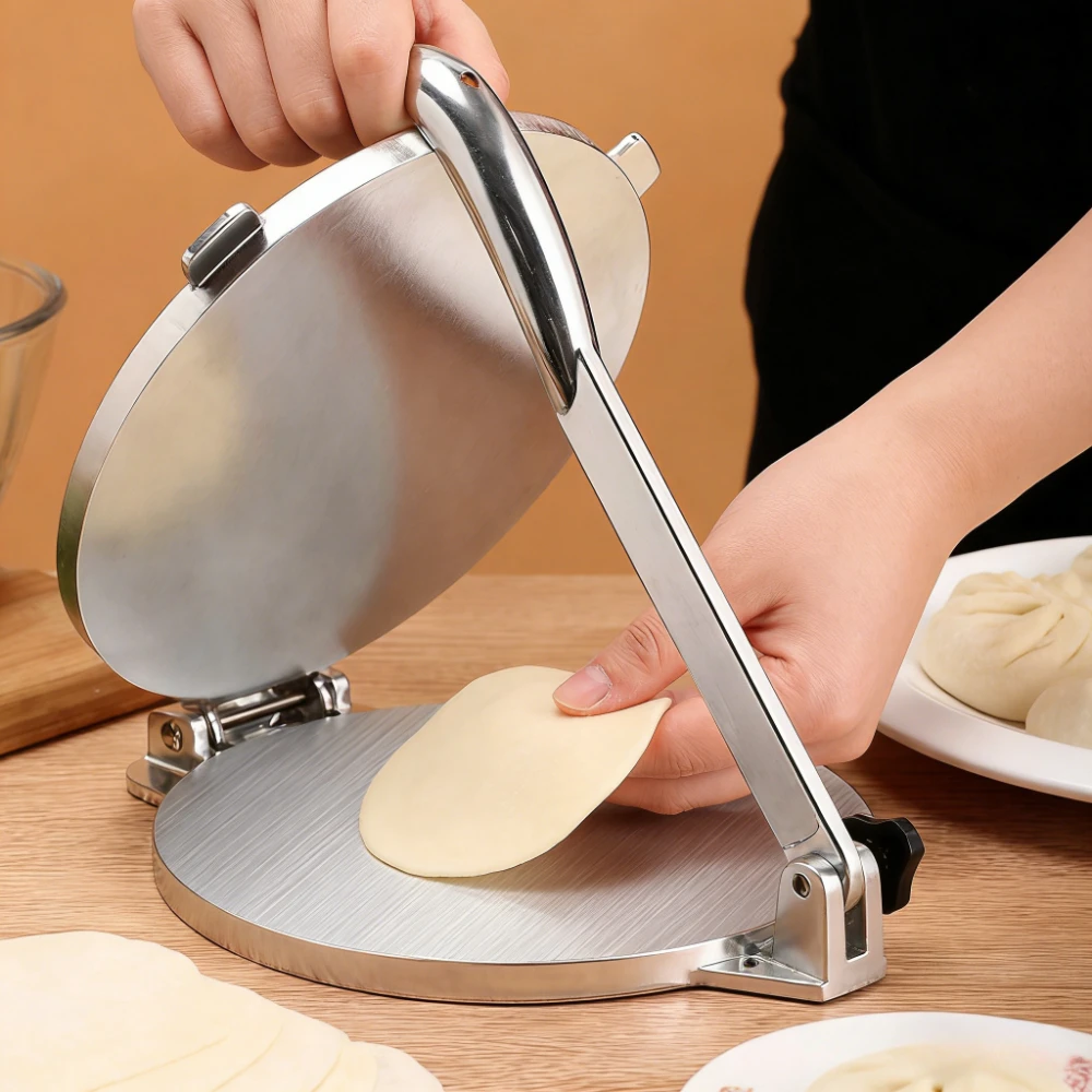 

Manual Pancake Press, Dough Roller, Thin Pancake Dumpling Wrappers, Mexican Tortilla Chicken Roll Tool, Household Kitchen Gadget
