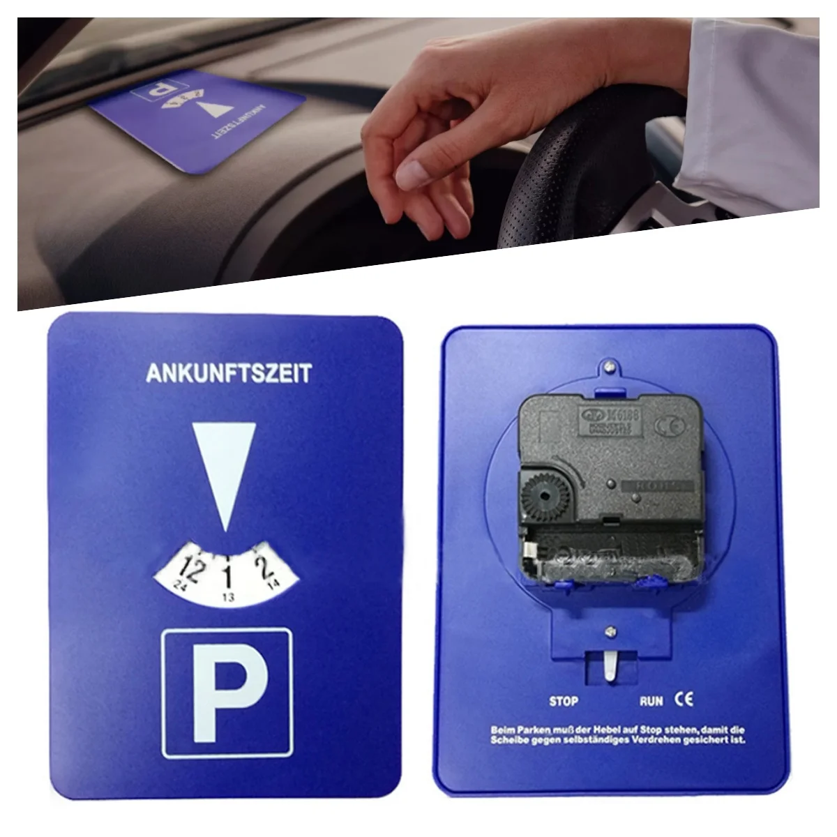 

Пластиковый таймер для парковочного диска, портативный инструмент для парковки, часы, дисплей времени для всех транспортных средств, удобные аксессуары