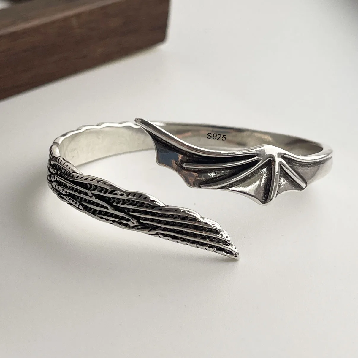 100 % massives 925er-Sterlingsilber-Retro-Armband für Damen und Herren, Vintage-Armband, handgefertigt, Blumenmuster, Geburtstagsgeschenk