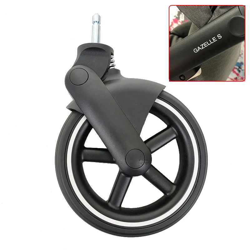 Stroller Front Wheel For Cybex Gazelle S Pram With Wheel Frame Bearing Tire Axle Baby Buggy Replacement  Accessories