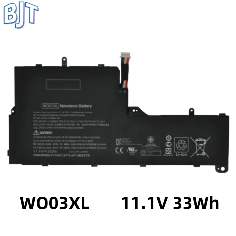 

Lithium 11.1V 33Wh WO03XL Laptop Battery For HP Split x2 13-M 13-M010DX 725496-1B1 HSTNN-IB5I 725496-271 HSTNN-DB5I 725606-001