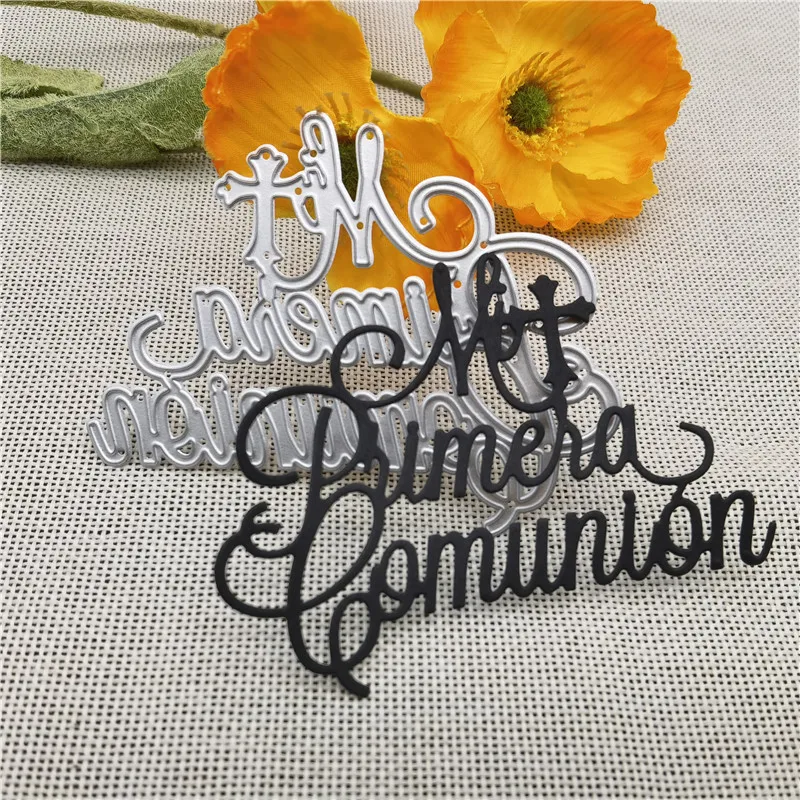 Mi Primera Comunión Cake Topper dies Metal Cutting Dies Stencils For DIY Scrapbooking Decorative Embossing Handcraft Template