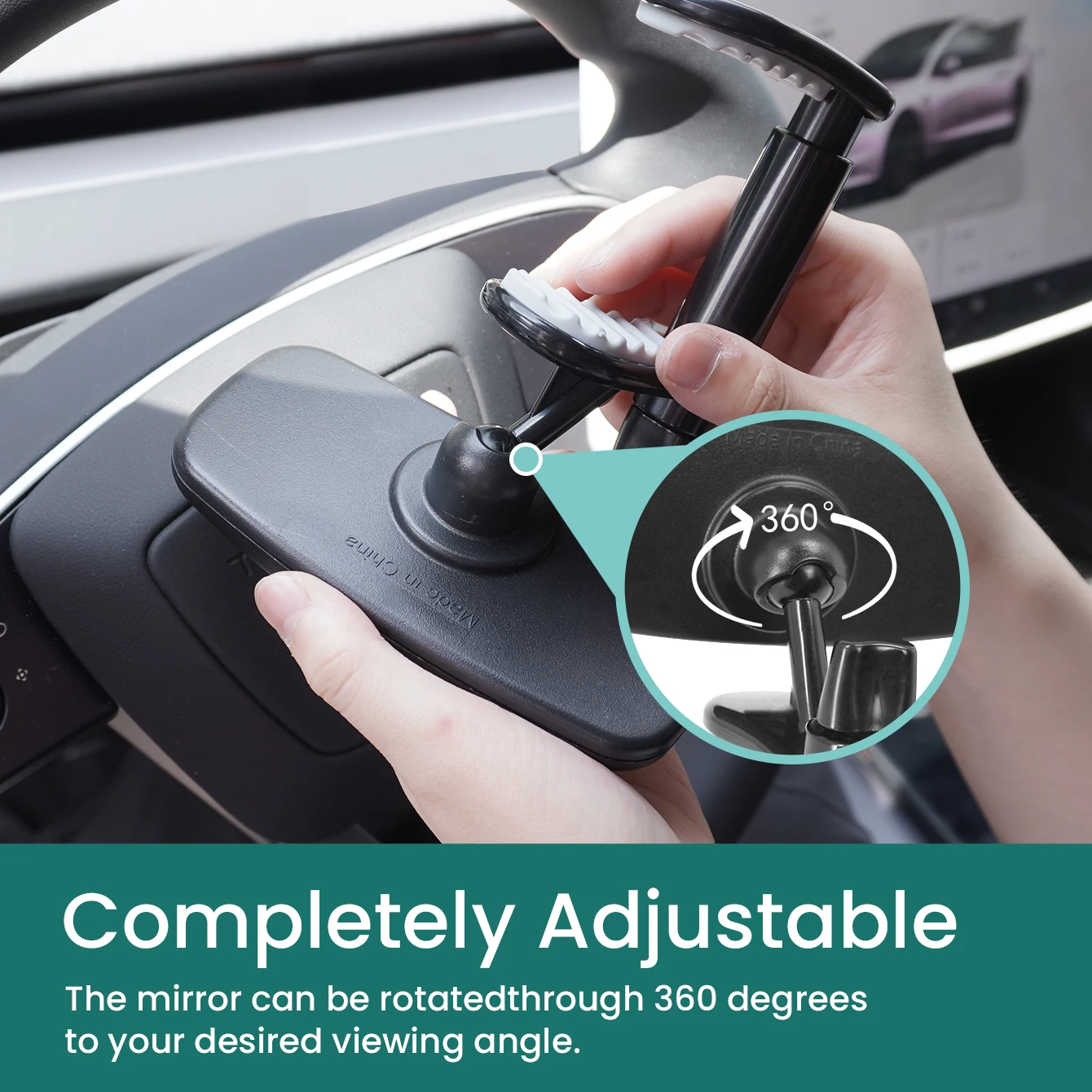 قطعة واحدة و2 قطعة مرآة سيارة للأطفال مقاومة للكسر ومقاومة للاهتزاز - مشبك على مرآة السيارة للطفل، أساسيات حديثي الولادة