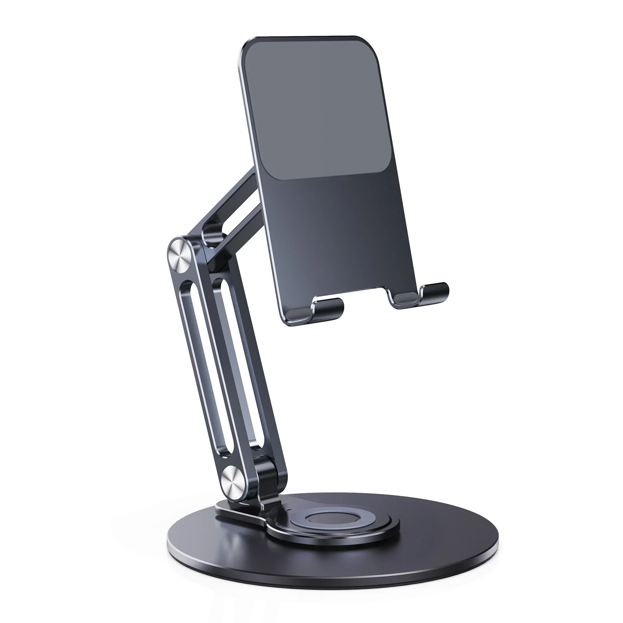 

360° Metal Desk Mobile KutumyQC Phone Holder Stand For iPhone iPad Xiaomi Adjustable Desktop Tablet Holder Cell Phone Stand