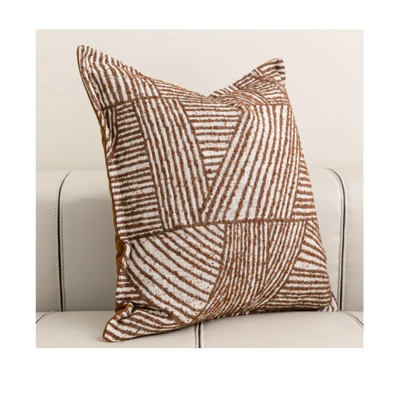 Brown Pillows Geometric Cushion Case 45x45 30x50 Decorative Pillow Cover For Sofa Chair Modern Room Home Decorations