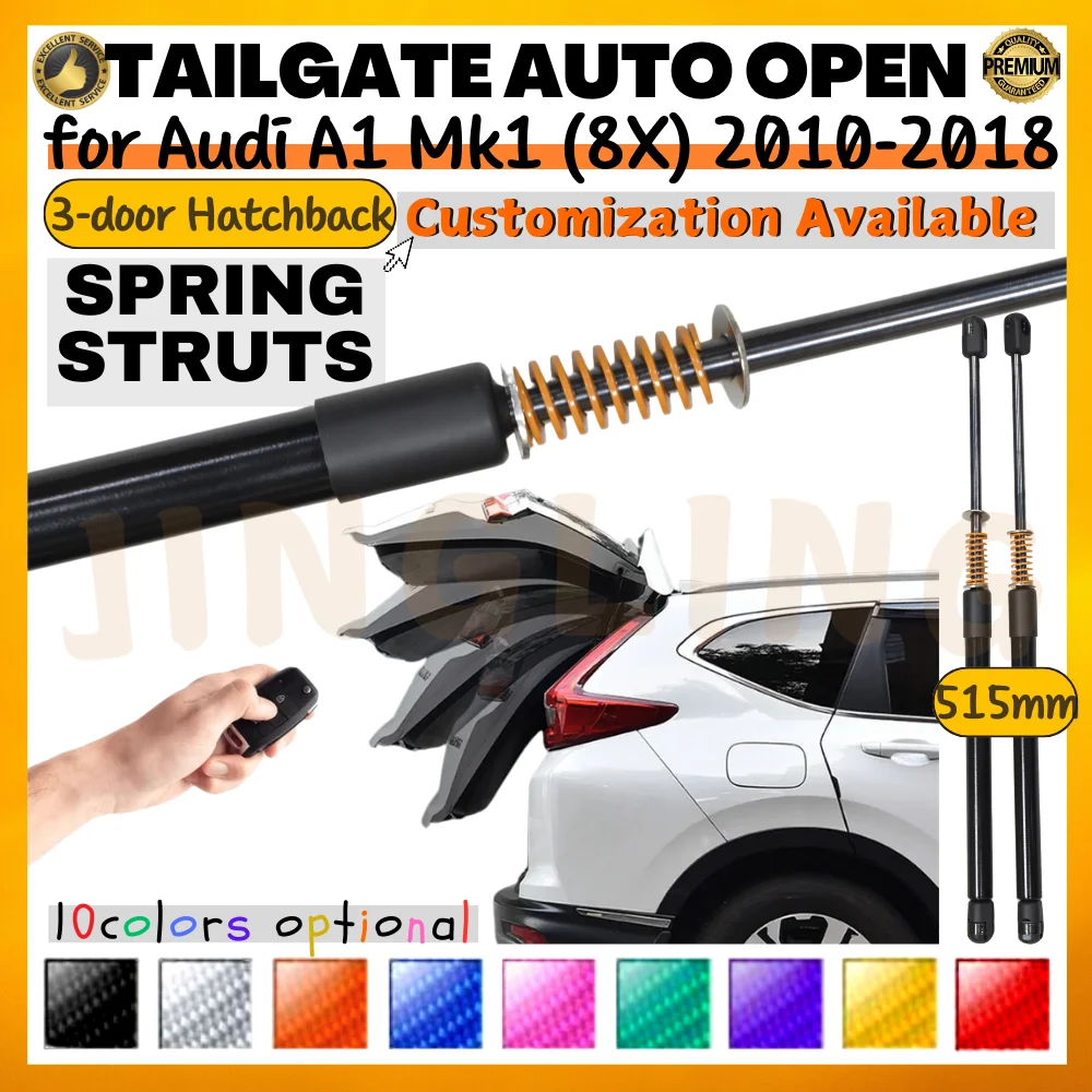 

Qty(2) Trunk Struts with Spring for Audi A1 3-door Hatchback Mk1 (8X1/8XA) 2010-2018 515MM Rear Tailgate Gas Spring Lift Support