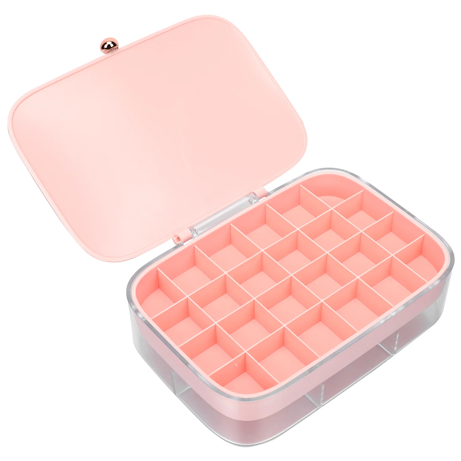 

Multilayer Jewelry Storage Box Rings Earrings Holder Organizer Fashion Desktop Bracelet Container Lid Stylish Home Jewelry Case