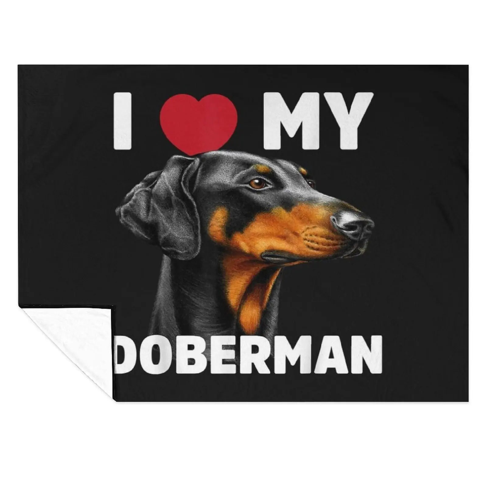 

I Love My Doberman T-shirt Throw Blanket Luxury Summer Beddings Summer Blankets