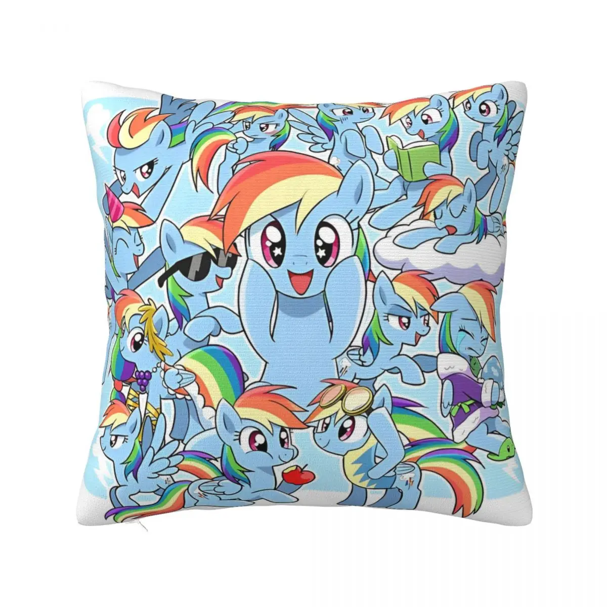 Rainbow Dash M-My Little PonyS Pillowcase Soft Polyester Cushion Cover Decorative Throw Pillow Case Cover Seat Square 40*40cm