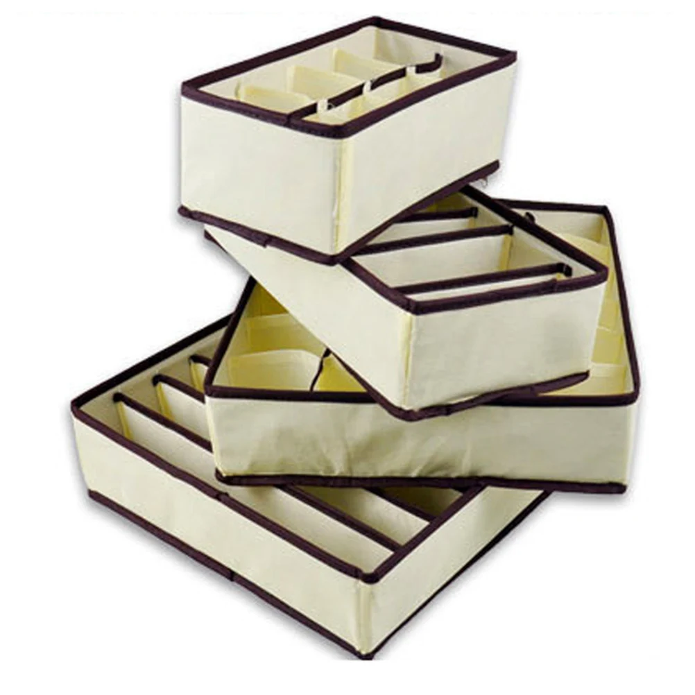 

4 Pcs Sock Bra Storage Box Underwear Organizer Drawer Organizers for Clothing Closet