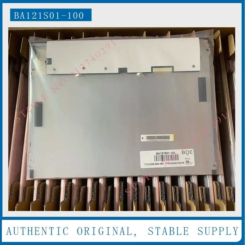 Original 12.1 Inch BA121S01-100 BA121S01-200 NLB121SV01L-01 TM121SDS01 G121SN01 V4 Industrial  LCD Display Screen Panel