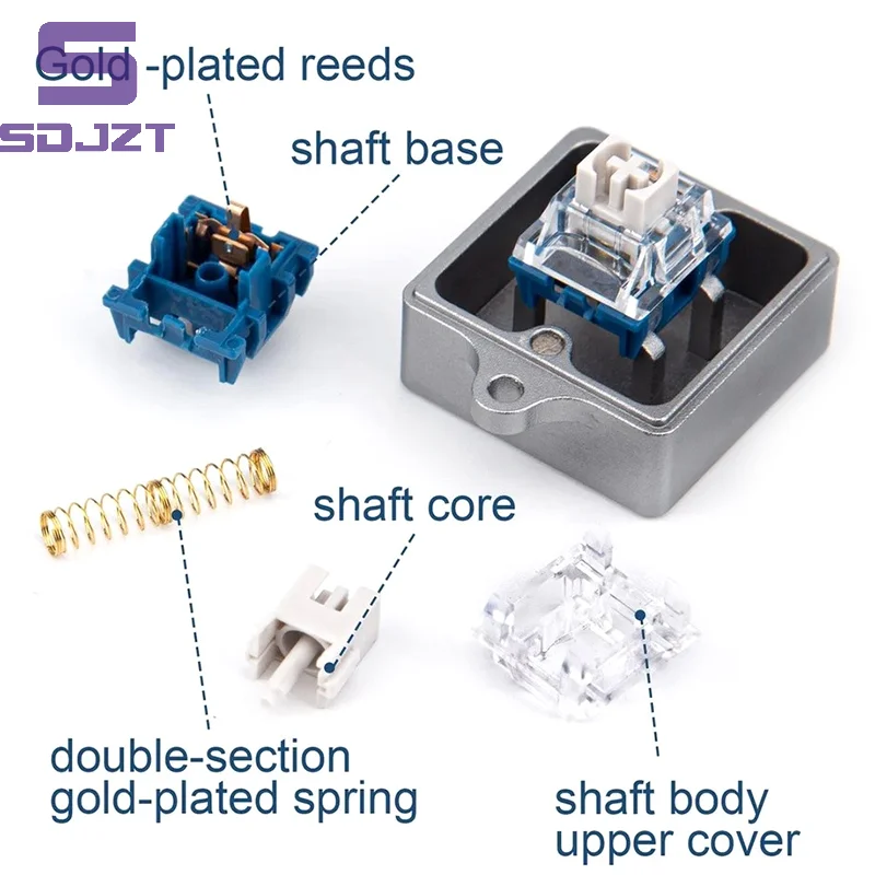 TTC Fast Silver Axis V2 Mechanical Keyboard Switch Linear 45gf 3 Pin RGB SMD Hot Swap DIY Custom Switches Speed Axis