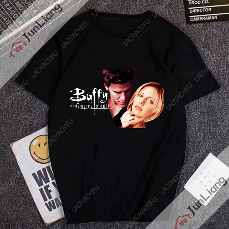 Buffy The Vampire Slayer t-shirt da uomo per uomo abbigliamento Y2k Manga t-shirt da donna Streetwear t-shirt manica corta abbigliamento uomo top