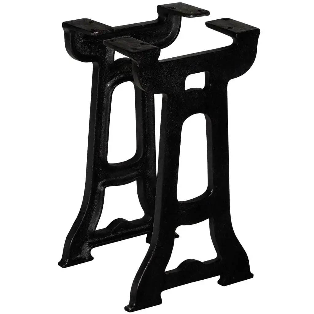 

2 PCS Y-Frame Cast Iron Bench Legs for DIY Furniture Projects - Durable Support