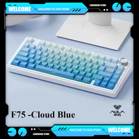 AULA F75 Reaper Crescent Switch Mechanical Keyboards Three Mode Keyboard RGB Backlight Hot Swap Gaming Accessories E-sports Gift