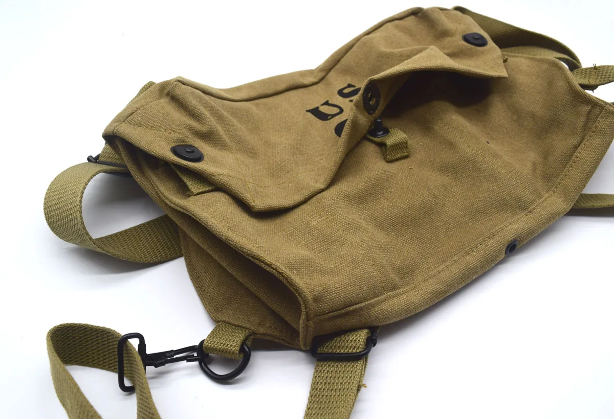 Cosplay U.S. ARMY LIGHTWEIGHT SERVICE GAS MASK BAG khaki Color