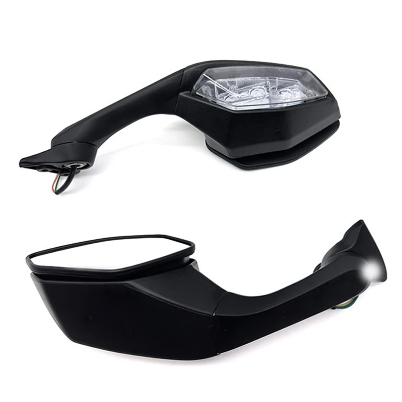 Motorcycle Left Right Rear View Mirrors With Turn Signals For YAMAHA YZF R1 2015-2024 YZF R6 2017-2022 YZF R1 R6 Mirrors