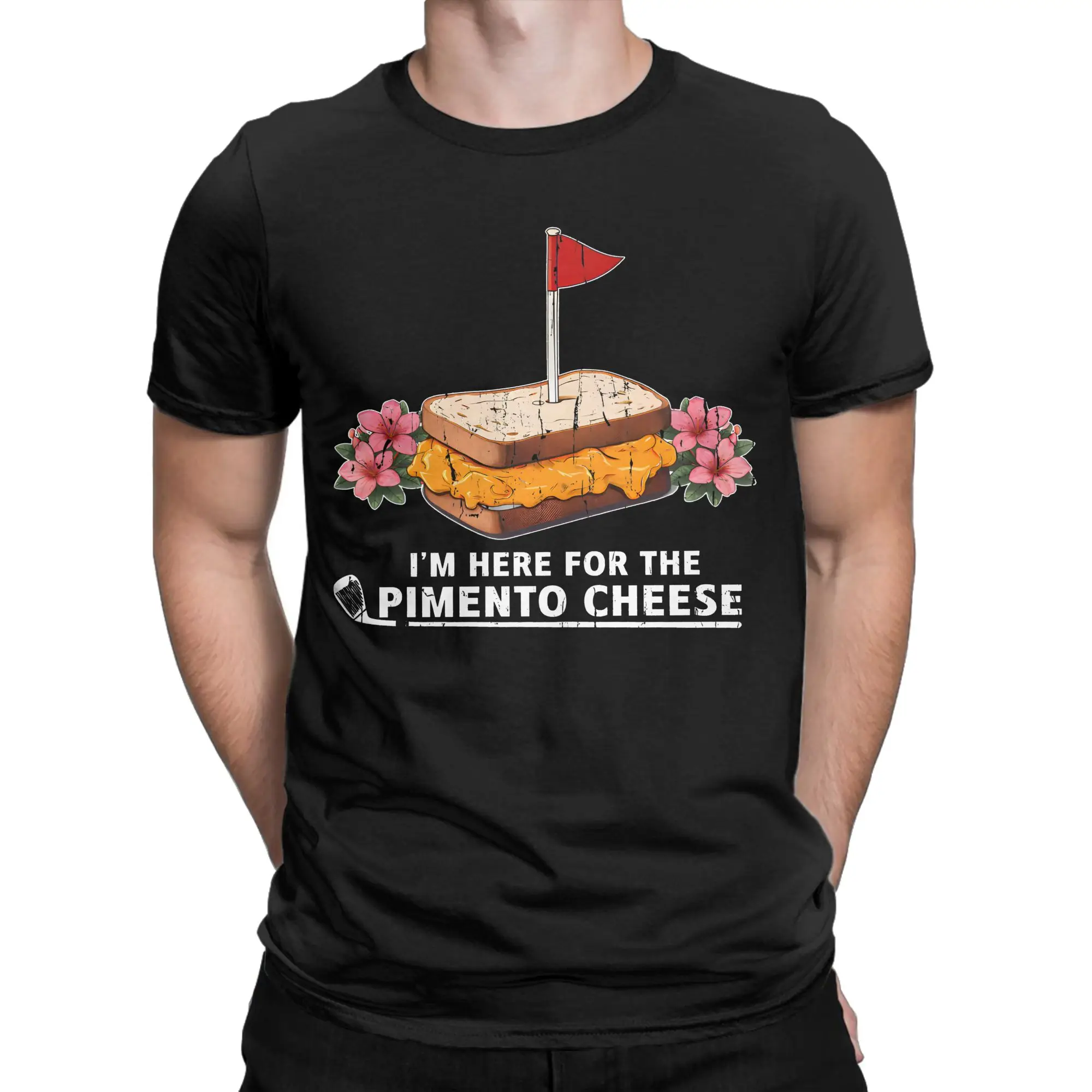 Mens T Shirt IM Here For The Pimento Cheese  T Shirts Novelty  Summer Tees Y2K Casual Cotton Tops Plus Size 5XL