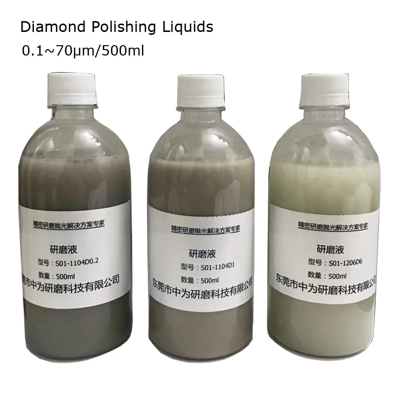 500ml Diamond Suspension Polishing Liquids Metallographic Slurry for Metal Jewelry Brightener Metallographic Grinding 0.1~70μm