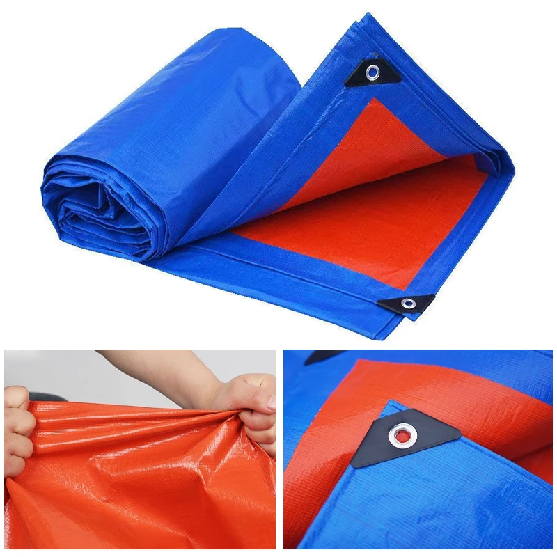 

Утолщенный износостойкий брезент, синие оранжевые пластиковые полиэтиленовые тени, подходят для пикника, подушки, отдыха