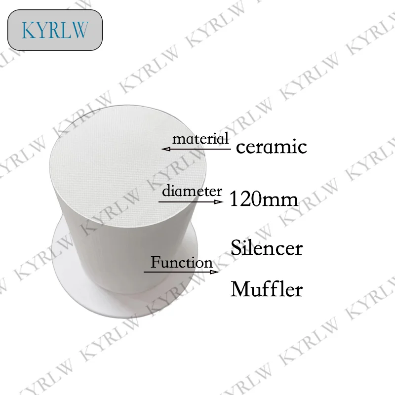 Automotive Honeycomb Ceramic Muffler Core Exhaust Noise Reduction Ceramic Insert for Car Exhaust