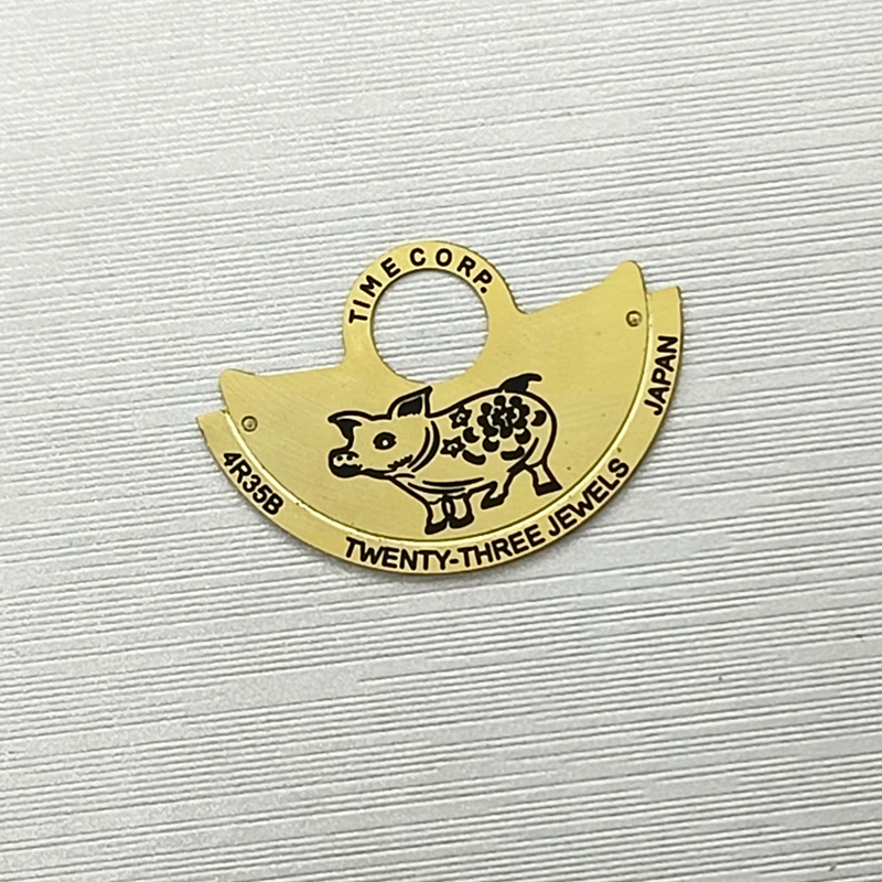 Mod nh35 nh36 martelo automático rotor metal remendo caber 4r35 4r36 nh35 nh36 movimento skx007 relógio movt peças de reparo