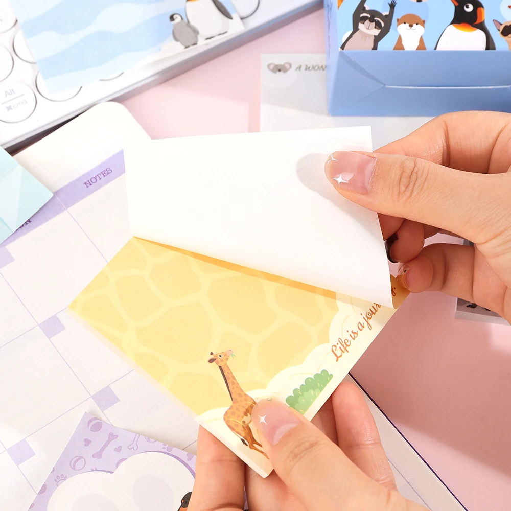 450 Blatt Haftnotizen, niedliche Cartoon-Designs in verschiedenen Farben für Büro, Schreibtisch, Studium, Planung, Tagebuch, Tabs, kreative Lesemarkierung