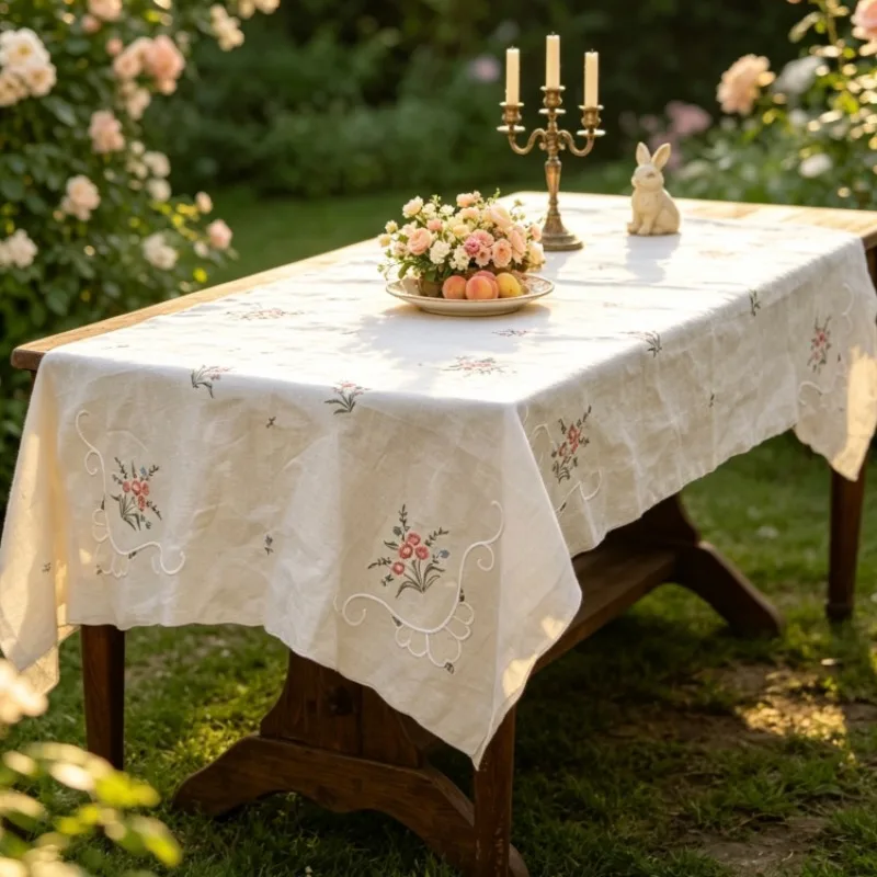 140x96cm-retro-pastoral-embroidery-forest-tablecloth-tea-table-cloth-dust-proof-cover-towel-multi-purpose