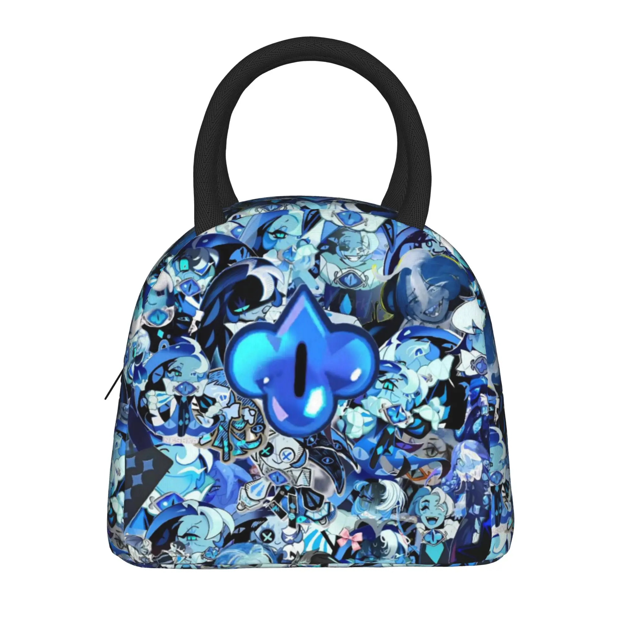 Shadow Milk Cookie  Insulated Lunch Bag Cooler Bag Lunch Container Cookie Run Kingdoms Portable Tote Lunch Box Food Bag